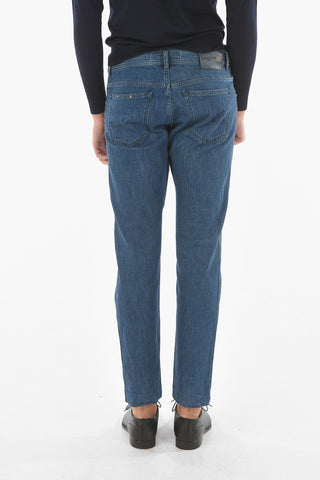 ID Stretchy Denim Mid-wash Jeans with 5 Pockets 19cm