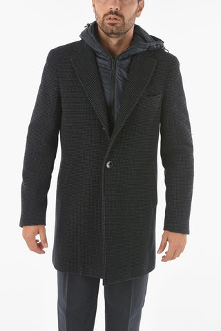 CC COLLECTION Hooded Quilted Coat with Removable Chest Piece