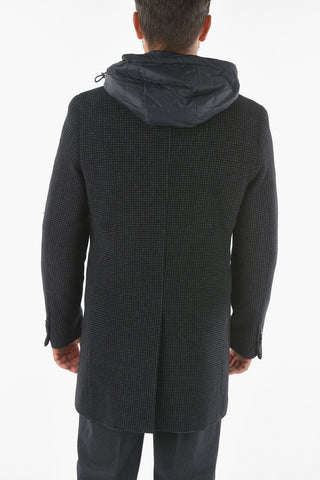 CC COLLECTION Hooded Quilted Coat with Removable Chest Piece