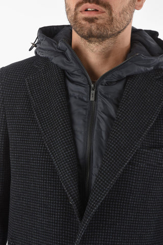 CC COLLECTION Hooded Quilted Coat with Removable Chest Piece