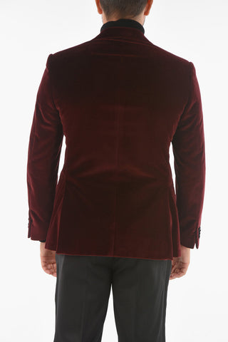 Velour CERIMONY ACADEMY Blazer with Satin Peak Lapel