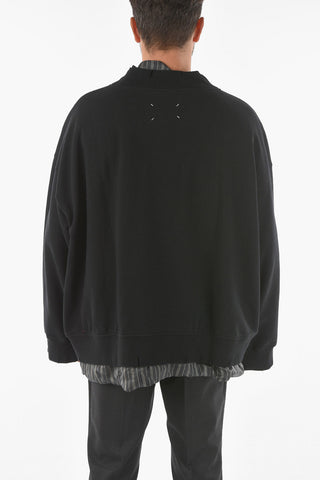 V Neck Double-layered Sweatshirt