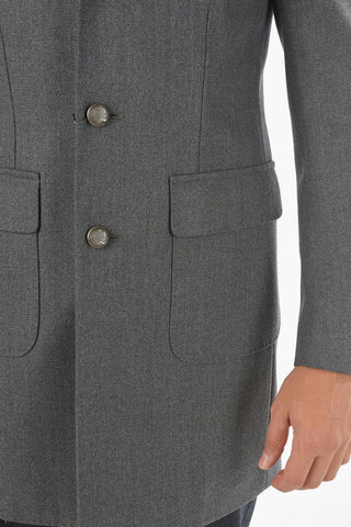Cappotto in lana Vergine Semifoderato con Bottoni Logati
