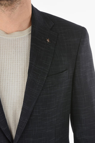 CC COLLECTION Virgin Wool RIGHT Suit with Abstract Pattern