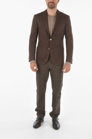 Cashmere Blend ACADEMY SOFT Blazer with Houndstooth Pattern