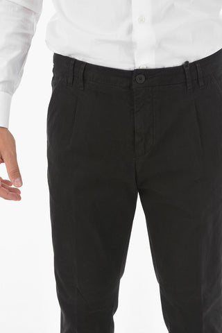 CC COLLECTION Stretchy Cotton Chino Pants with Single Pleat
