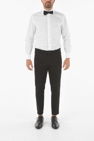 CC COLLECTION Stretchy Cotton Chino Pants with Single Pleat