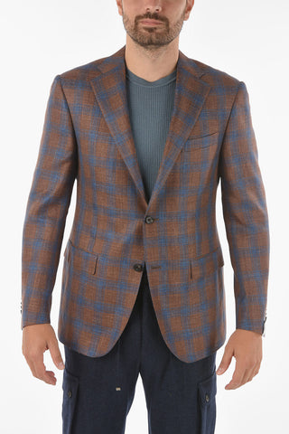 Blazer ACADEMY in Motivo a Quadri Plaid con Revers Classico
