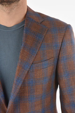 Blazer ACADEMY in Motivo a Quadri Plaid con Revers Classico