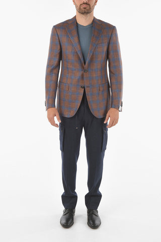 Blazer ACADEMY in Motivo a Quadri Plaid con Revers Classico