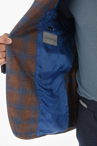 Blazer ACADEMY in Motivo a Quadri Plaid con Revers Classico