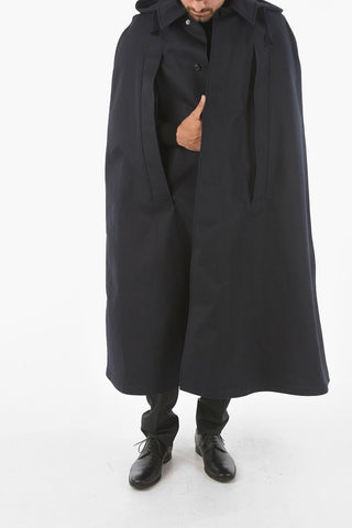 MM10 Hidden Buttoning Hooded Cotton Cape