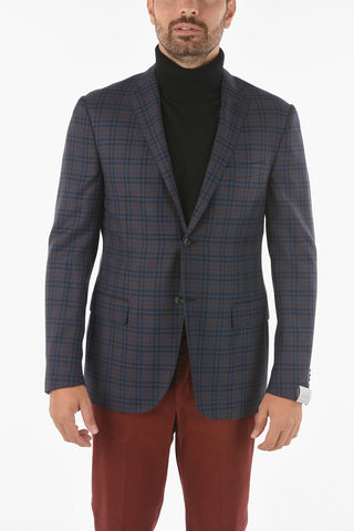 Tattersall Checkered GATE Blazer with Notch Lapel