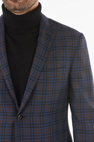 Tattersall Checkered GATE Blazer with Notch Lapel