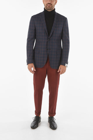 Tattersall Checkered GATE Blazer with Notch Lapel