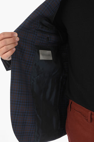 Tattersall Checkered GATE Blazer with Notch Lapel