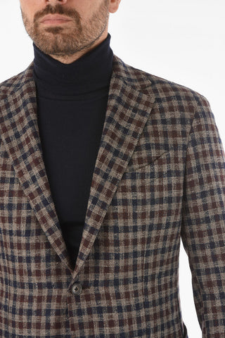 Blazer GATE in Gingham check Bicolore con Revers Classico