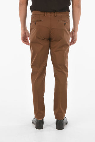 Pantaloni Chino in Cotone Stretch con Passanti