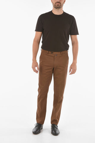 Pantaloni Chino in Cotone Stretch con Passanti