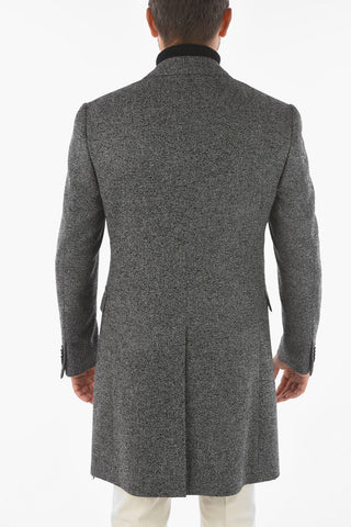 Cappotto Bouclé con Tasche con Aletta