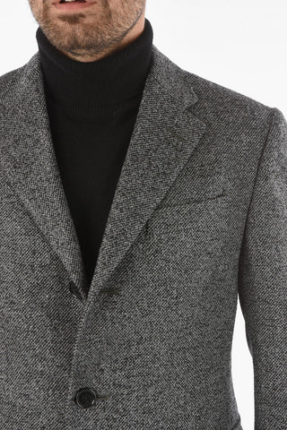 Cappotto Bouclé con Tasche con Aletta