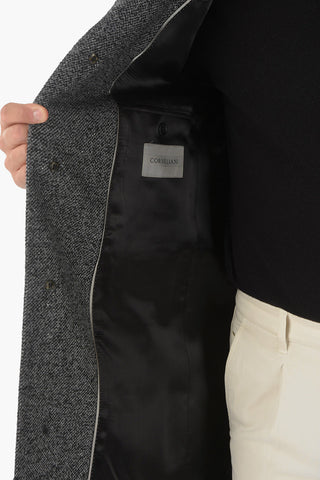 Cappotto Bouclé con Tasche con Aletta