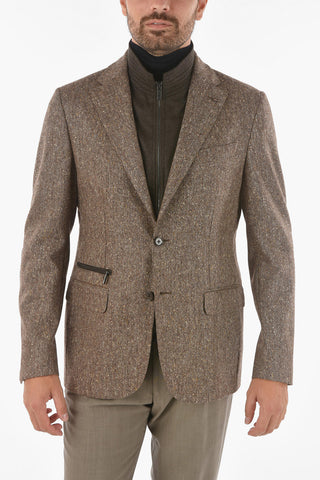 CC COLLECTION Blazer RESET in Lana Vergine con Chest Piece Removibile
