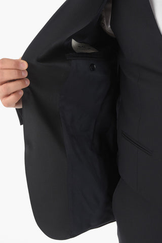 CC COLLECTION Abito 3 Pezzi CERIMONY RESET con Revers Sciallato in Satin
