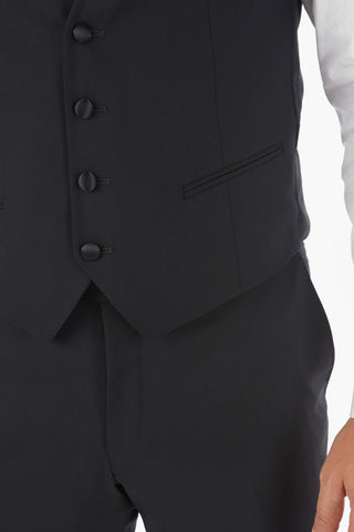 CC COLLECTION Abito 3 Pezzi CERIMONY RESET con Revers Sciallato in Satin