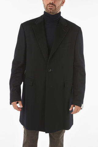 Virgin Wool Three Button Coat