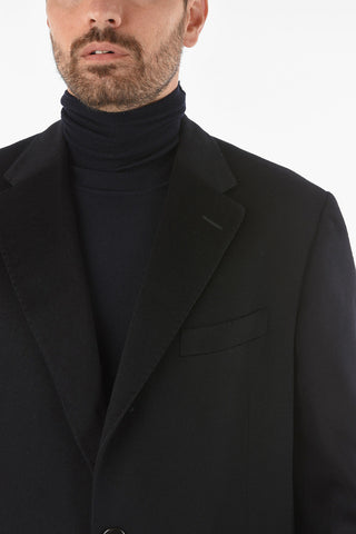 Virgin Wool Three Button Coat