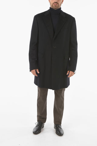 Virgin Wool Three Button Coat
