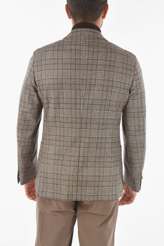 ID Windowpane Check Blazer with Removable Chest Piece