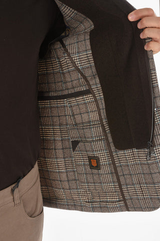ID Windowpane Check Blazer with Removable Chest Piece