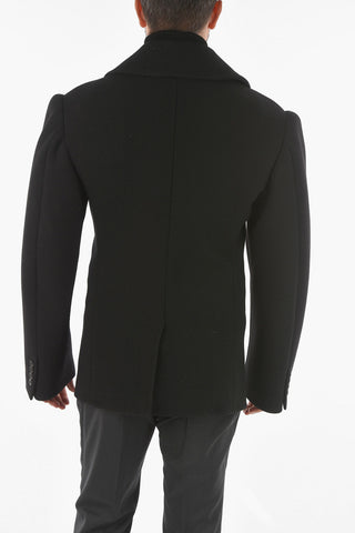 MM14 Double-breasted Virgin Wool Blend Coat