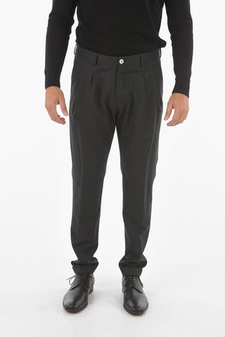 CC COLLECTION Extrafine Virgin Wool RESET Chino Pants with Double Pleat