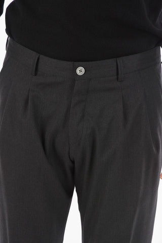 CC COLLECTION Extrafine Virgin Wool RESET Chino Pants with Double Pleat