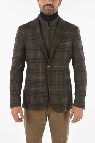 CC COLLECTION Wool Blend Blazer with Removable Chest Piece