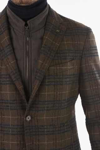 CC COLLECTION Wool Blend Blazer with Removable Chest Piece