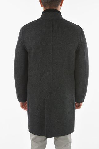 Cappotto Reversibile in lana Vergine con Motivo in Pied de Poule