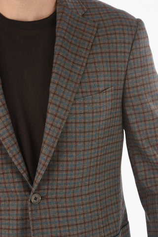 ROAD TO EXCELLENCE Tattersall Check Blazer LEADER SOFT with Classic Lapel