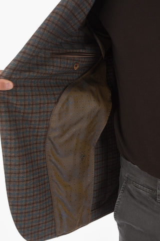 ROAD TO EXCELLENCE Tattersall Check Blazer LEADER SOFT with Classic Lapel