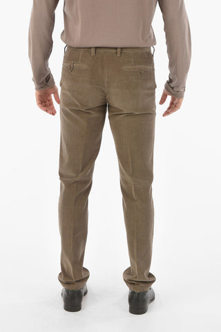 ID Pantaloni Chino M VELLO FOX in Velour a Coste con passanti