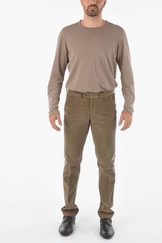 ID Pantaloni Chino M VELLO FOX in Velour a Coste con passanti
