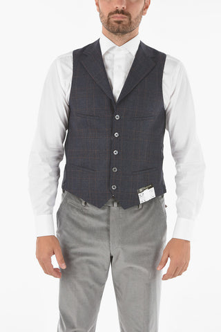 Virgin Wool ACADEMY Vest with Double Breast Pocket