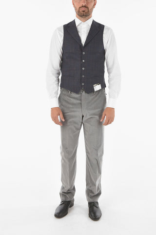 Virgin Wool ACADEMY Vest with Double Breast Pocket
