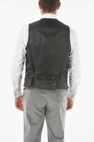 ROAD TO EXCELLENCE Virgin Wool ACADEMY Vest with 5-button Closure