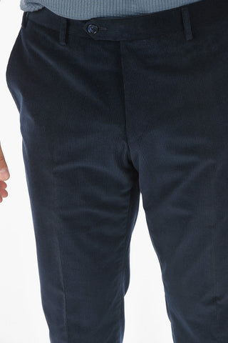 RIbbed Velour GATE Half-lined Suit with Notch Lapel