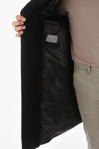 Cashmere Coat with Mink Fur Collar