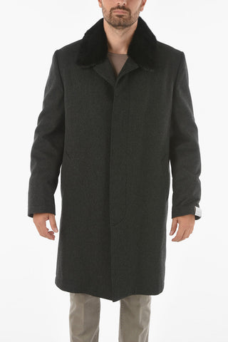 Cashmere Coat with Mink Fur Lining